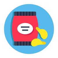 A beautiful design icon of chips packet vector
