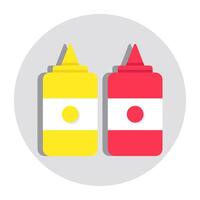 A beautiful design icon of sauce bottles vector