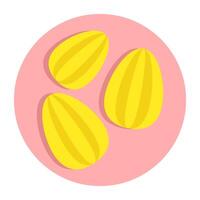 Creative design icon of almonds vector