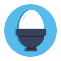A colored design icon of boil egg vector