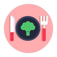 A flat design icon of food vector