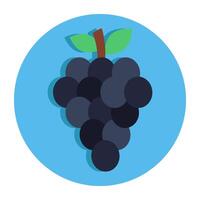 An icon design of grapes vector
