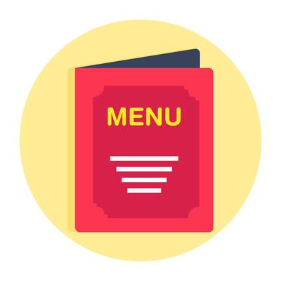 A trendy design icon of menu card
