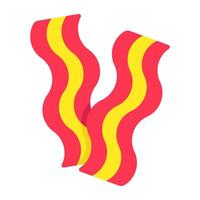 A trendy design icon of bacon vector