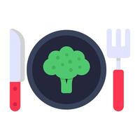 A flat design icon of food vector