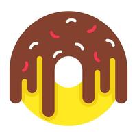 creativo diseño icono de rosquilla vector
