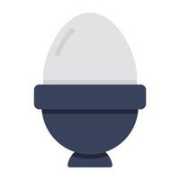 A colored design icon of boil egg vector