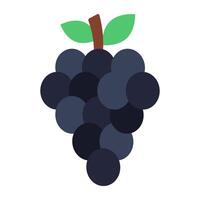 An icon design of grapes vector