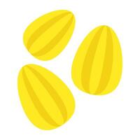 Creative design icon of almonds vector