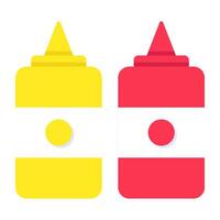 A beautiful design icon of sauce bottles vector