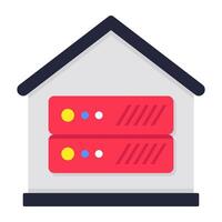 A unique design icon of server room vector