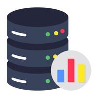A colored design icon of database vector