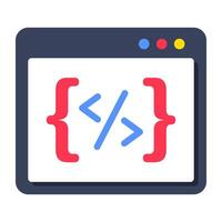 An icon design of web coding vector