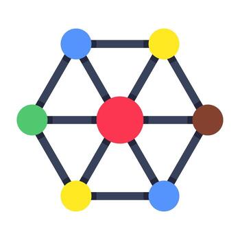 moderno diseño icono de hexagonal estructura vector