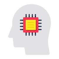Premium download icon of brain processor vector