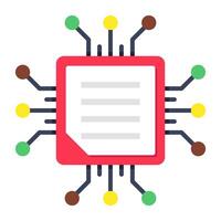 Perfect design icon of microchip vector