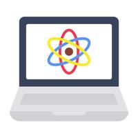 An icon design of online science vector