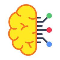 Modern design icon of artificial brain vector
