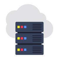An icon design of cloud server vector