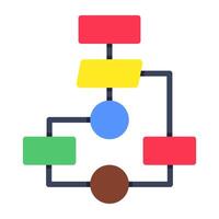 Conceptual flat design icon of hierarchy vector