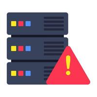 Creative design icon of server error vector