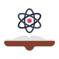 Flat design icon of science book vector