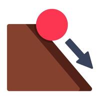 Unique design icon of inclined plane vector