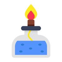 Conceptual flat design icon of bunsen burner vector