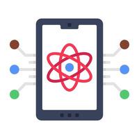 An icon design of mobile science vector