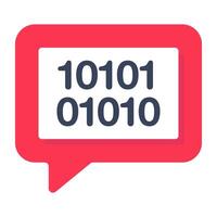 Premium download icon of binary chat vector