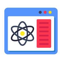 Conceptual flat design icon of online science vector