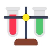 Editable flat design of test tubes vector