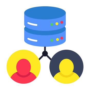 un moderno diseño icono de cliente base de datos vector