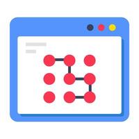 Modern design icon of pattern lock vector