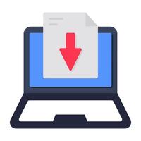 An icon design of online file download vector