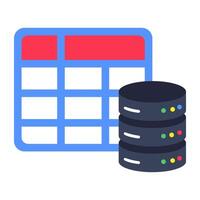 An icon design of database vector
