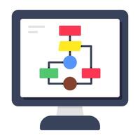 Conceptual flat design icon of hierarchy vector