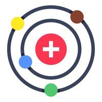 Creative design icon of atom shell vector