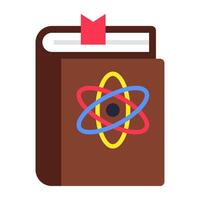 Flat design icon of science book vector