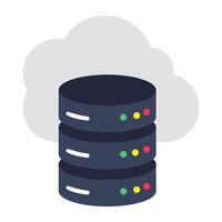 An icon design of cloud database vector