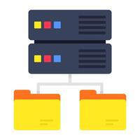 An icon design of server folder vector