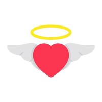 Modern design icon of heart wings vector