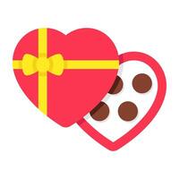 A trendy design icon of chocolate box vector