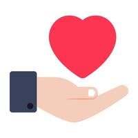 design of heart care, flat icon vector