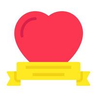 A colored design icon of heart label vector