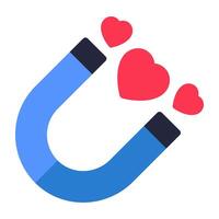 Editable design icon of attract love vector