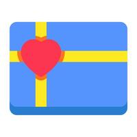 A unique design icon of gift card vector