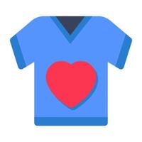 An icon design of love shirt vector
