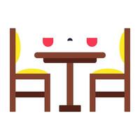 A creative design icon of restaurant table vector