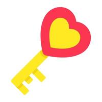 design of heart key vector